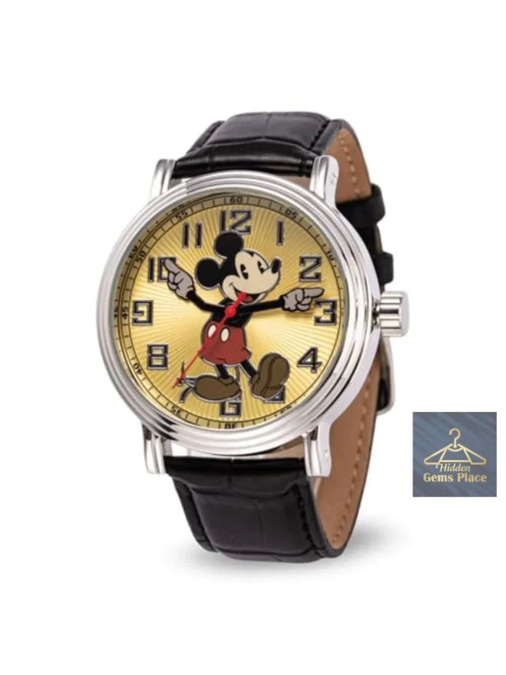 Mickey Mouse Vintage Inspired Men's Watch with Articulating Hands